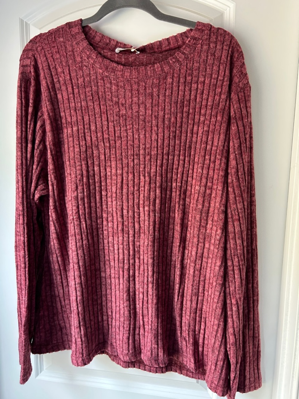 Fantaslook Super Soft Maroon Heather Crew Neck